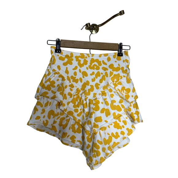 MOTHER Floral Leopard Ruffle Mini Skirt Sz. 24 - Picture 3 of 7